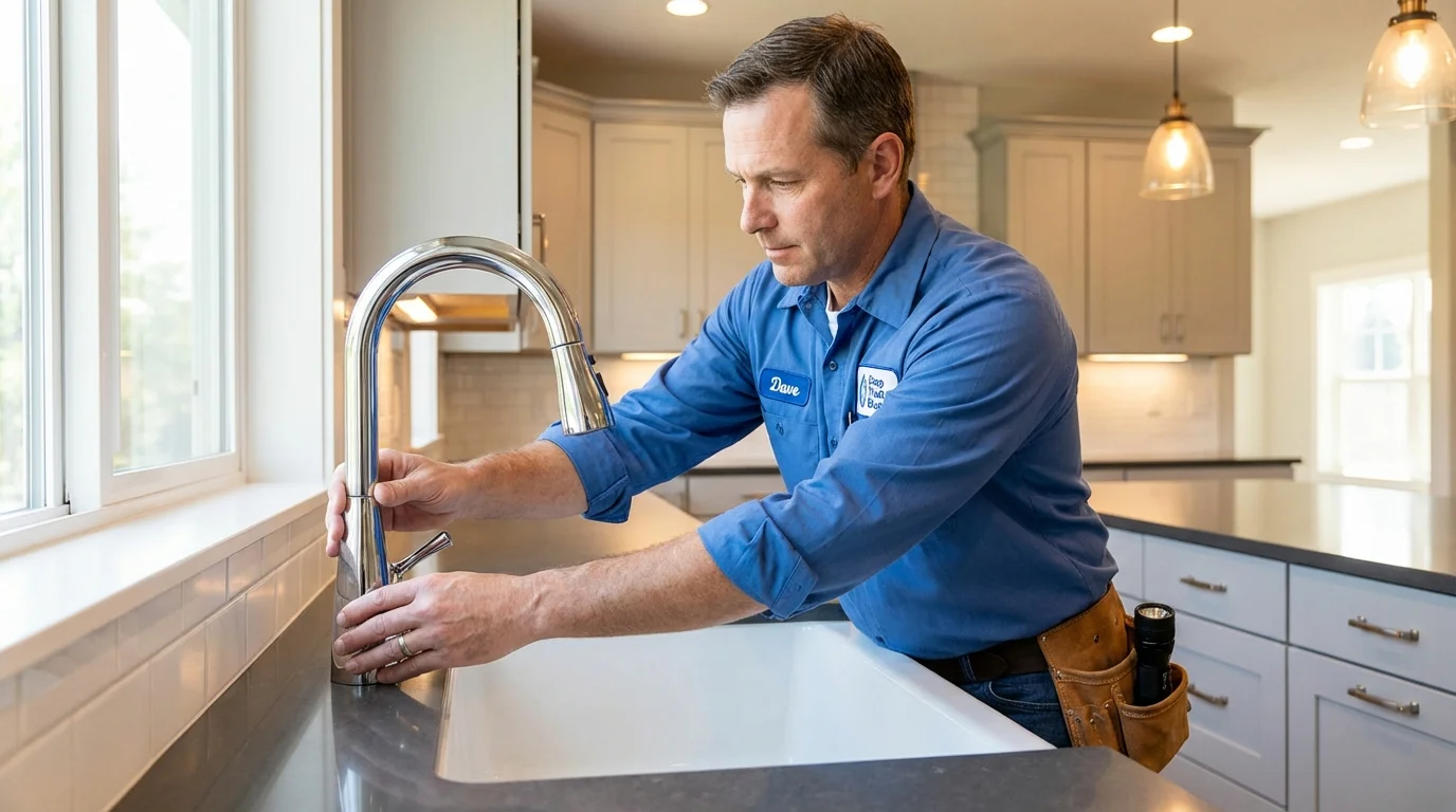 Kitchen faucet installation by Johns Plumbing LLC in Elizabeth City