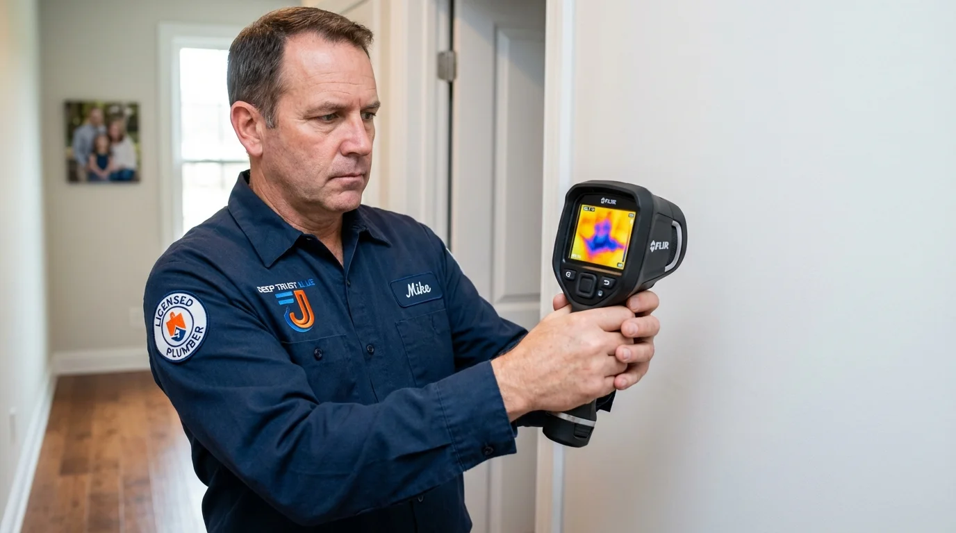 Thermal imaging leak detection by Johns Plumbing LLC in Elizabeth City
